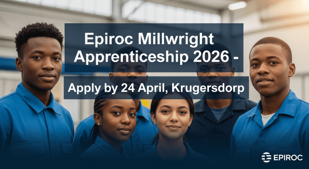 Epiroc Millwright Apprenticeship 2026 – Apply by 24 April, Krugersdorp