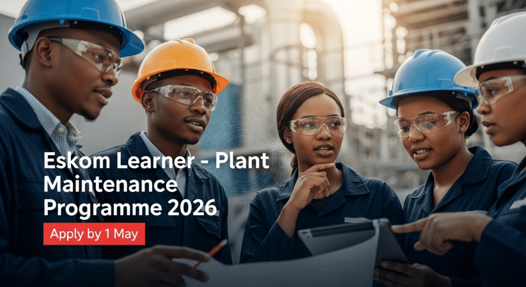 Eskom Learner – Plant Maintenance Programme 2026: Apply by 1 May