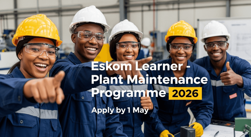 Eskom Learner – Plant Maintenance Programme 2026: Apply by 1 May