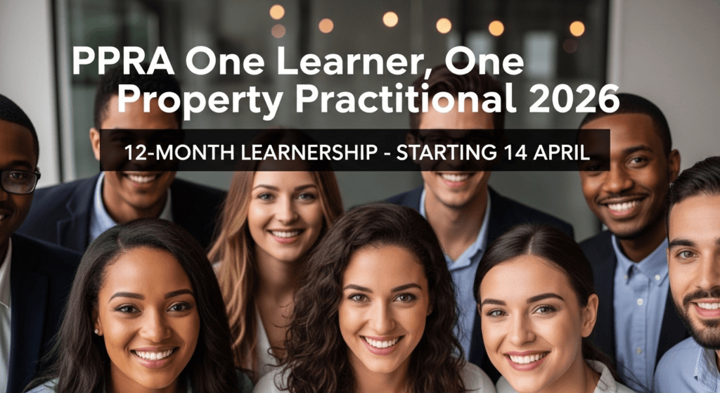 PPRA One Learner, One Property Practitioner 2026 – 12‑Month Learnership, 14 Apr