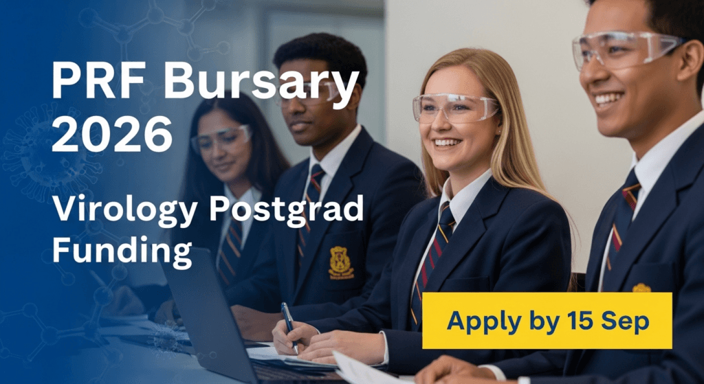 PRF Bursary 2026 – Virology Postgrad Funding – Apply by 15 Sep