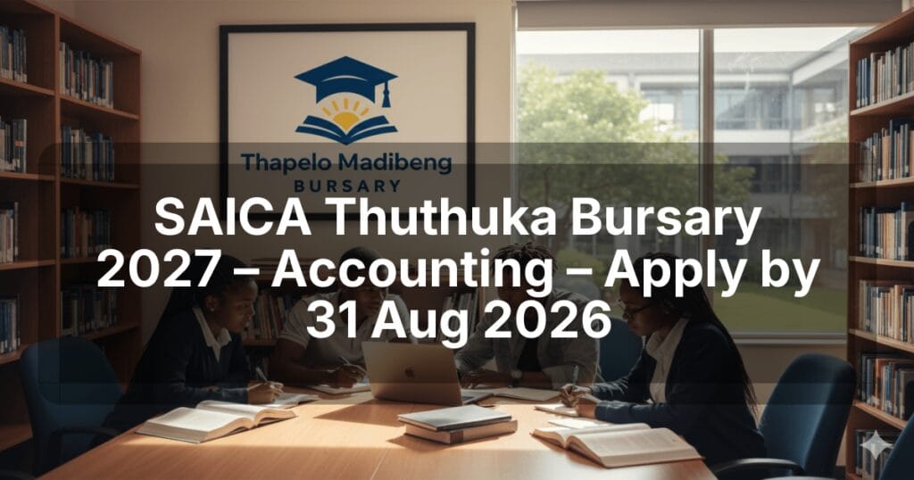 SAICA Thuthuka Bursary 2027 – Accounting – Apply by 31 Aug 2026