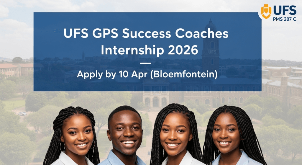 UFS GPS Success Coaches Internship 2026 – Apply by 10 Apr (Bloemfontein)