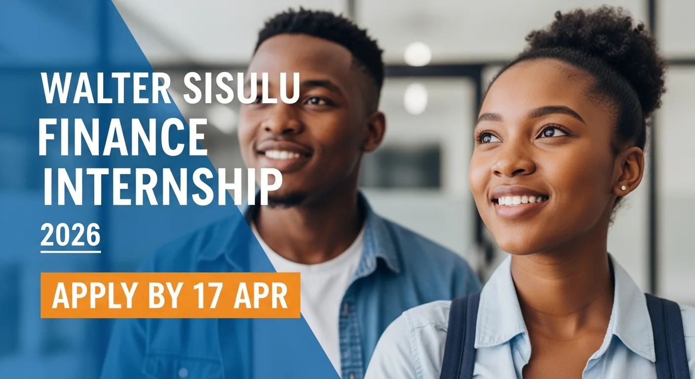 Walter Sisulu Finance Internship 2026 – Apply by 17 Apr
