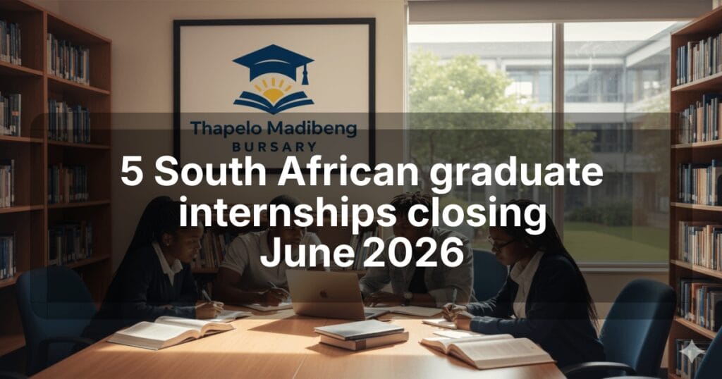 5 South African graduate internships closing June 2026