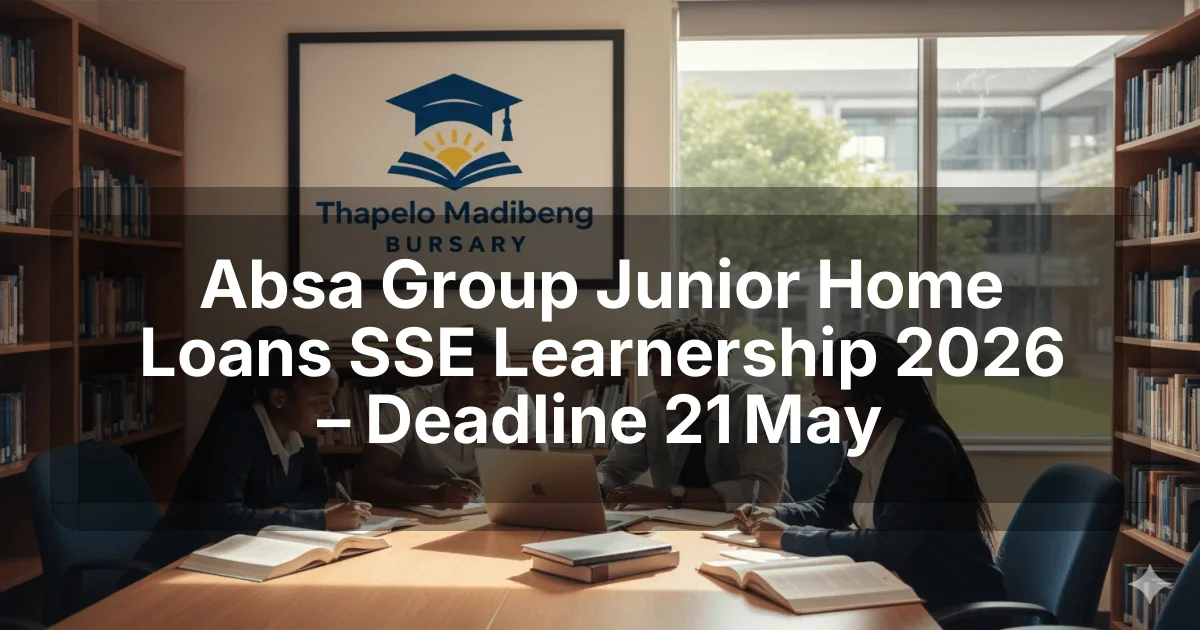 Absa Group Junior Home Loans SSE Learnership 2026 – Deadline 21 May