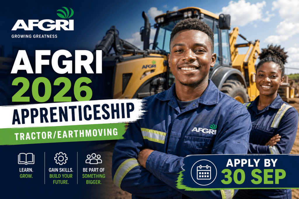 AFGRI 2026 Apprenticeship – Tractor/Earthmoving, Apply by 30 Sep