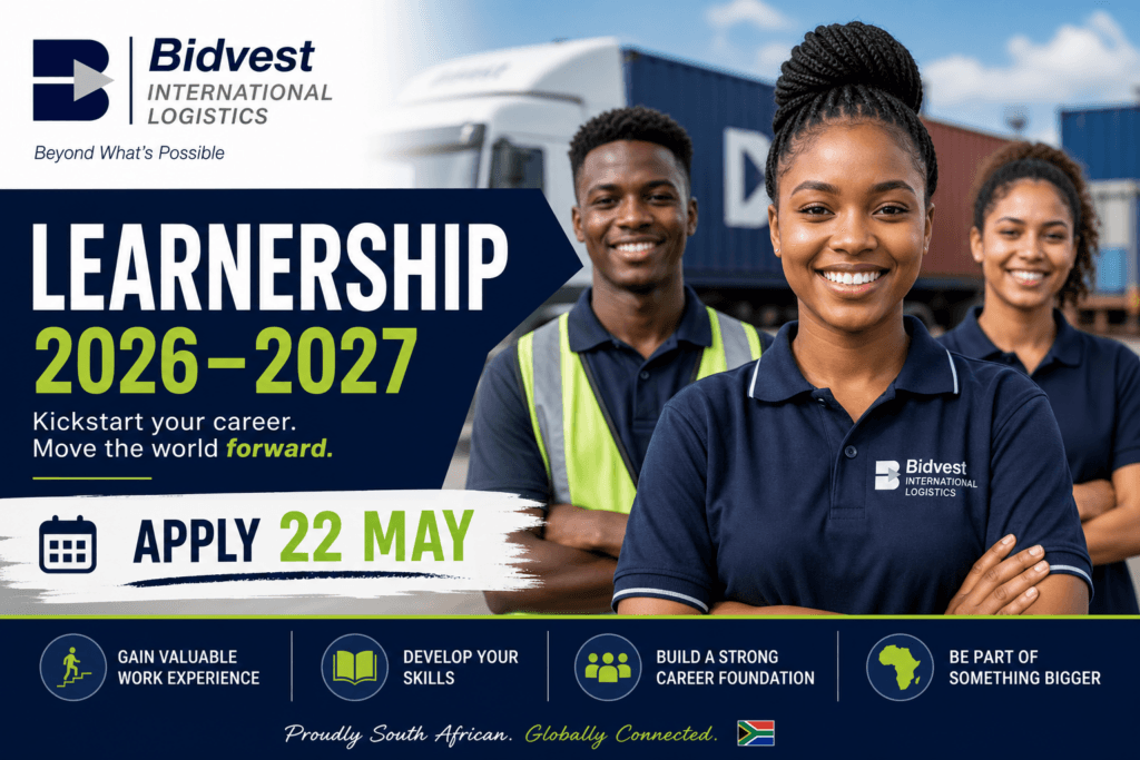 Bidvest International Logistics Learnership 2026–2027 Apply 22 May