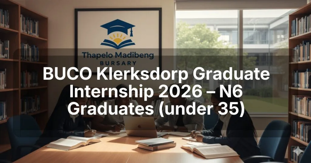 BUCO Klerksdorp Graduate Internship 2026 – N6 Graduates (under 35)