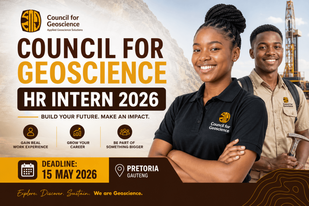 Council for Geoscience HR Intern 2026 – Deadline 15 May, Pretoria