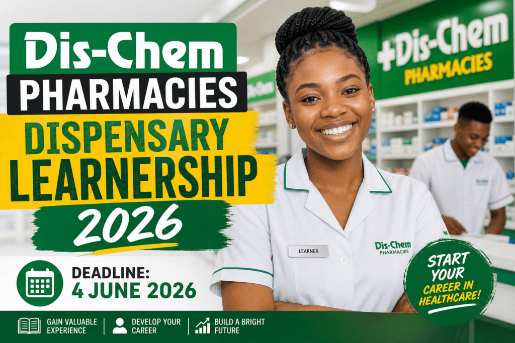 Dis-Chem Pharmacies Dispensary Learnership 2026 – Deadline 4 June