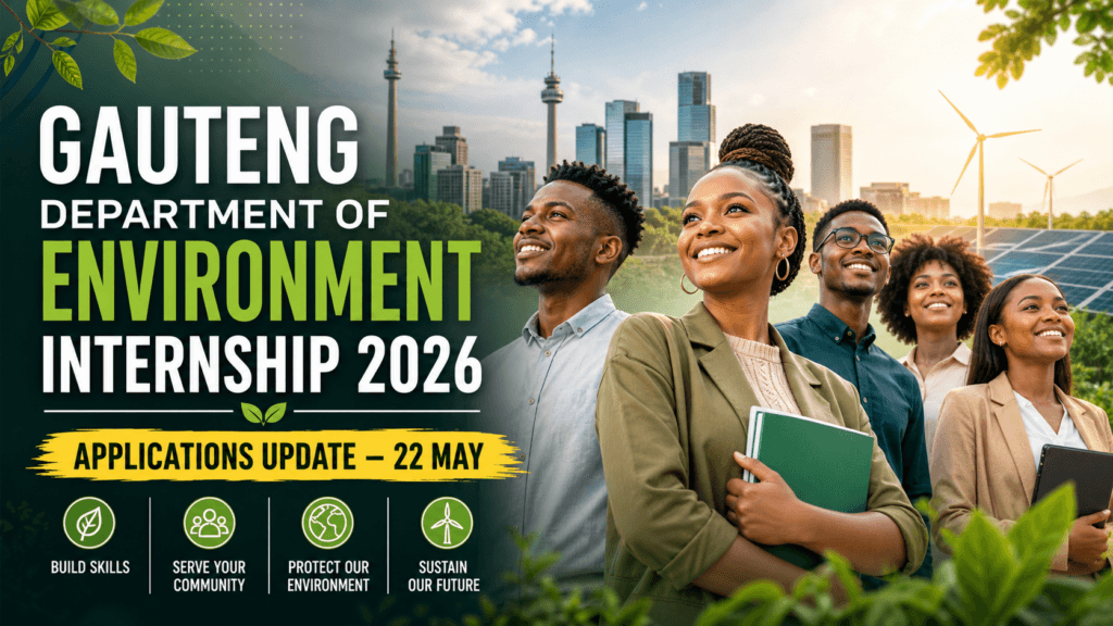 Gauteng Department of Environment Internship 2026 – 22 May