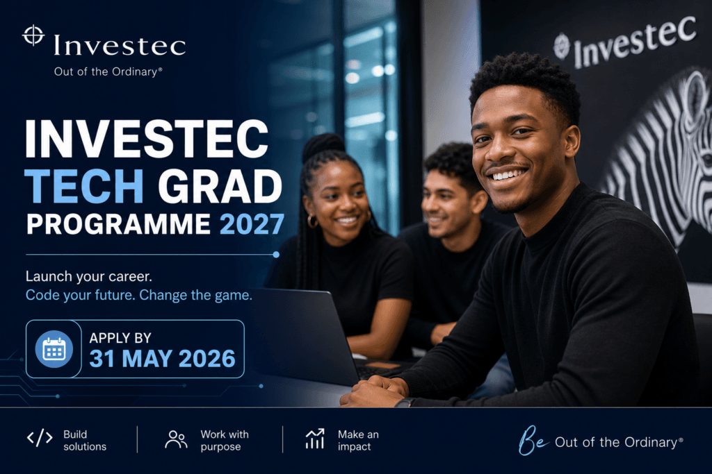 Investec Tech Grad Programme 2027 - Apply by 31 May 2026
