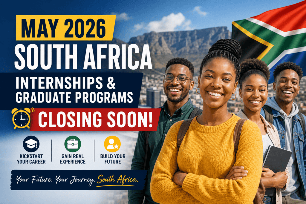 May 2026 South Africa Internships & Graduate Programs Closing Soon