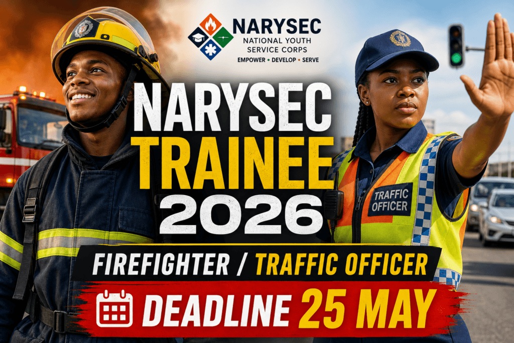 NARYSEC Trainee 2026 – Firefighter/Traffic Officer – Deadline 25 May