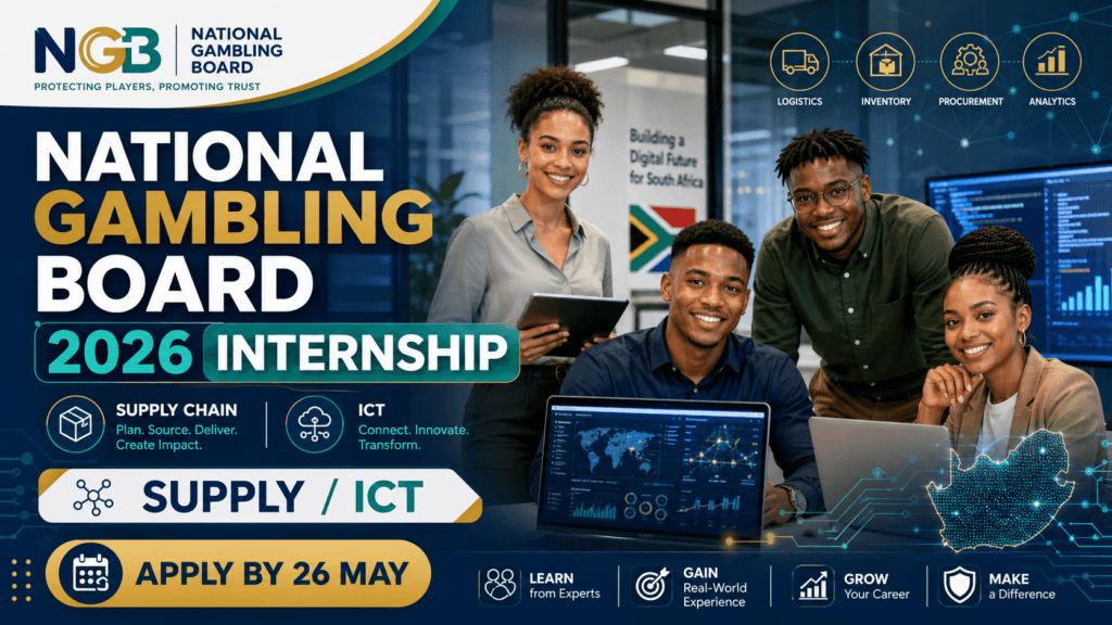 National Gambling Board 2026 Internship–Supply/ICT–Apply by 26 May