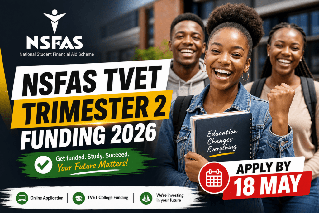 NSFAS TVET Trimester 2 Funding 2026 – Apply by 18 May