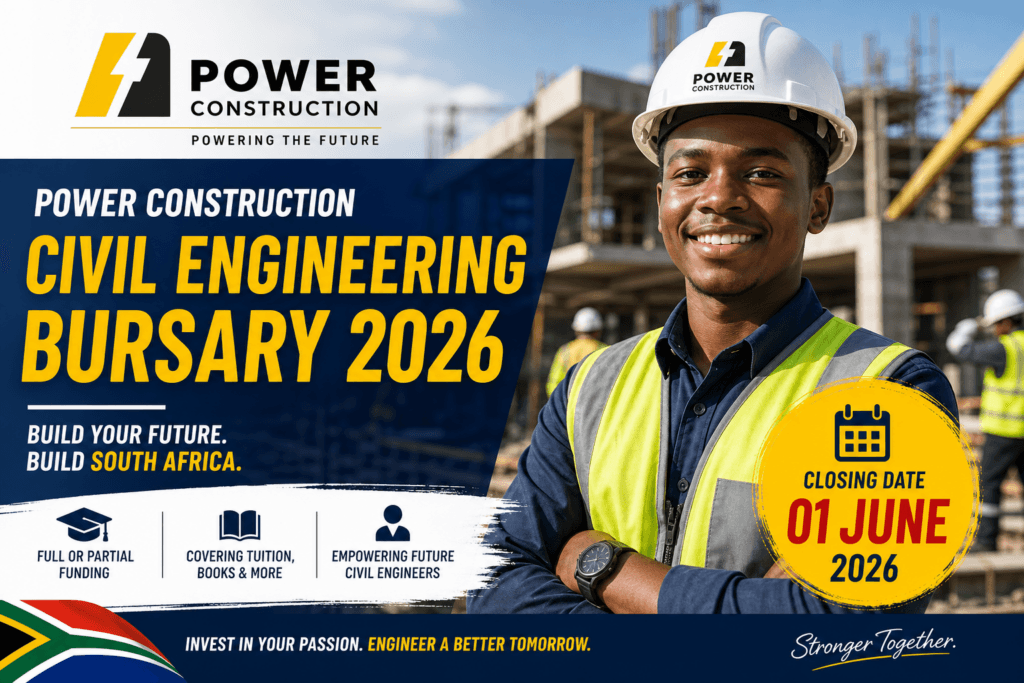 Power Construction Civil Engineering Bursary 2026 Closing 01 June