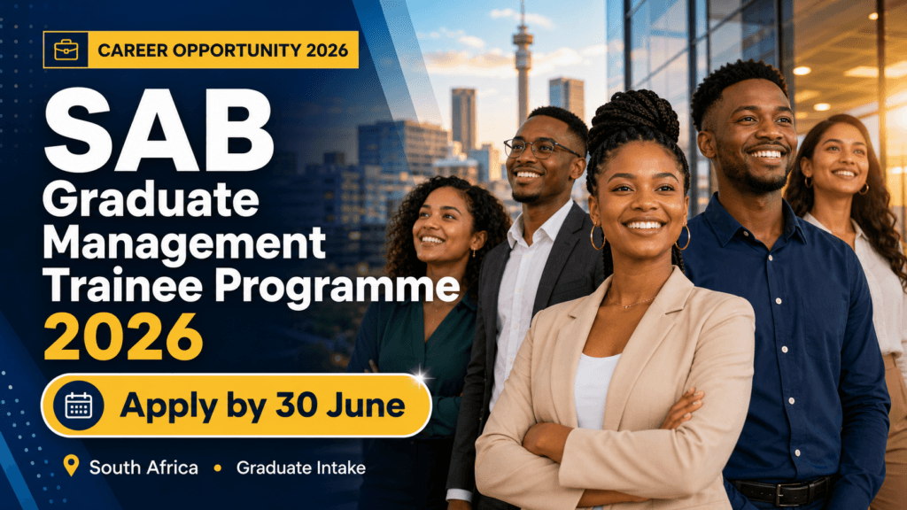 SAB Graduate Management Trainee Programme 2026 – Apply by 30 June