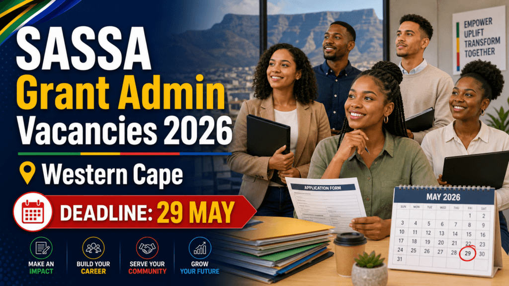 SASSA Grant Admin Vacancies 2026 – Western Cape – Deadline 29 May