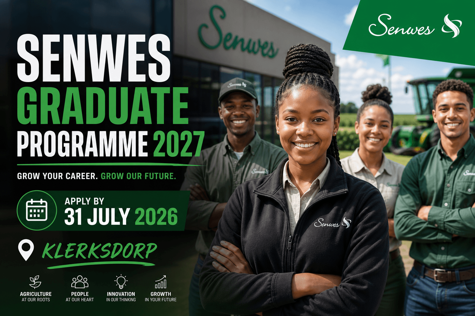 Senwes Graduate Programme 2027 – Apply by 31 July 2026, Klerksdorp