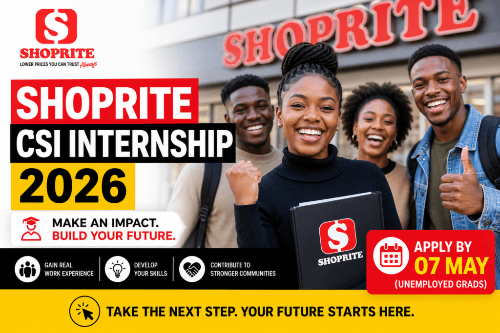 Shoprite CSI Internship 2026 – Apply by 07 May (Unemployed Grads)