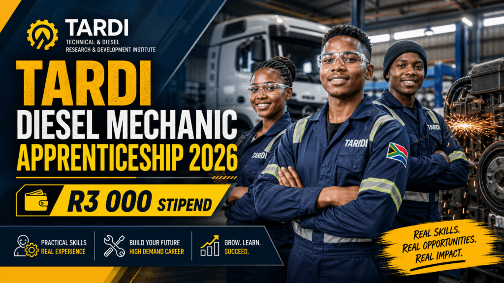 TARDI Diesel Mechanic Apprenticeship 2026 – R3 000 stipend