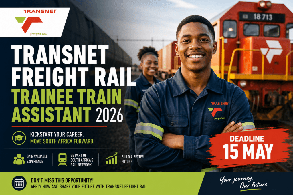 Transnet Freight Rail Trainee Train Assistant 2026 – Deadline 15 May