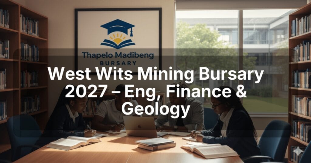 West Wits Mining Bursary 2027 – Eng, Finance & Geology
