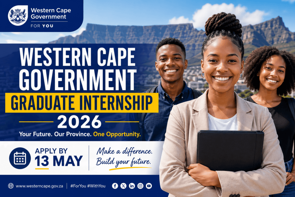 Western Cape Government Graduate Internship 2026 – Apply by 13 May