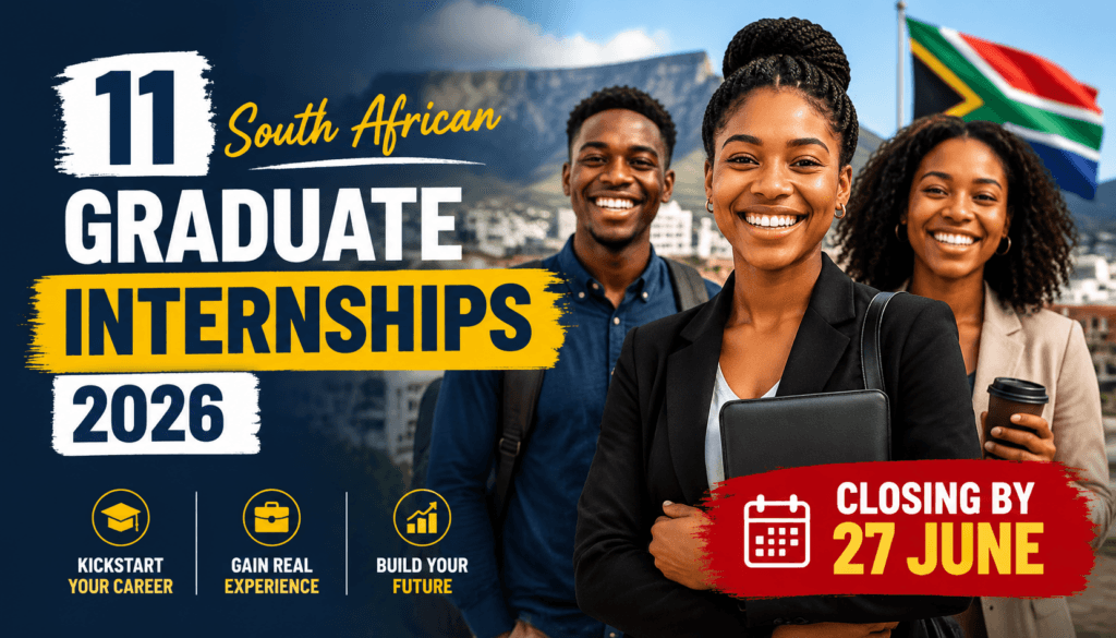 11 South African Graduate Internships 2026 Closing by 27 June