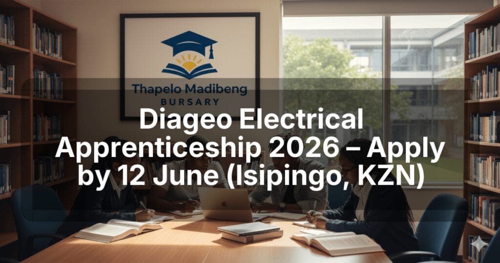 Diageo Electrical Apprenticeship 2026 – Apply by 12 June (Isipingo, KZN)