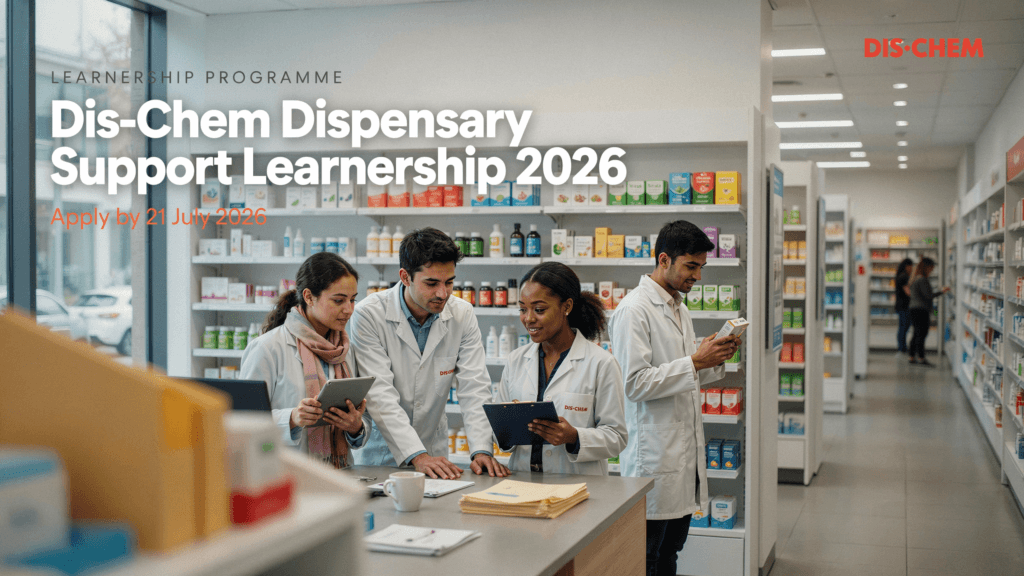 Dis‑Chem Dispensary Support Learnership 2026 – Apply by 21 July 2026