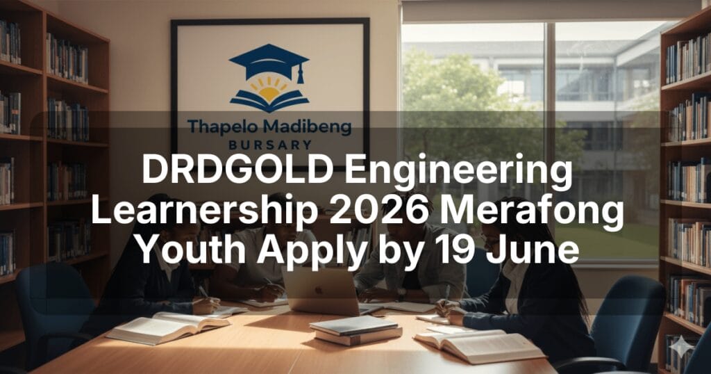 DRDGOLD Engineering Learnership 2026 Merafong Youth Apply by 19 June