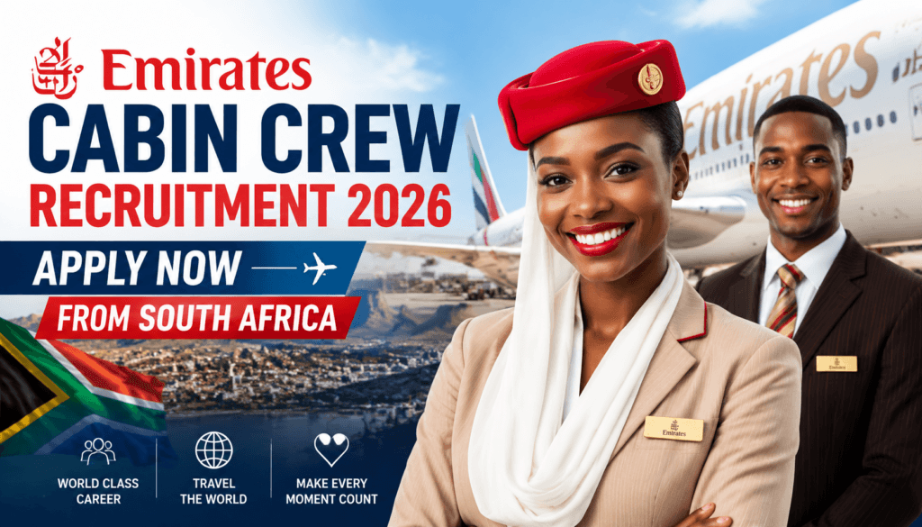 Emirates Cabin Crew Recruitment 2026 - Apply Now from South Africa