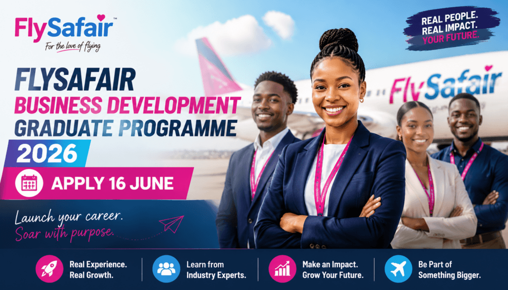 FlySafair Business Development Graduate Programme 2026 Apply 16 June