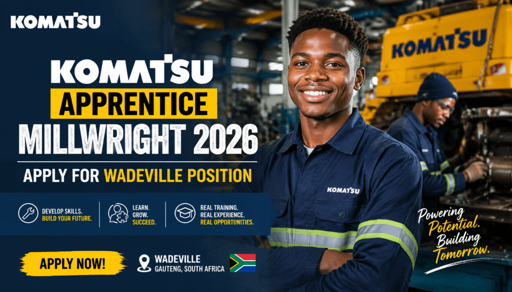 Komatsu Apprentice Millwright 2026 – Apply for Wadeville Position