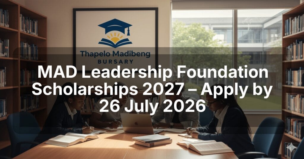 MAD Leadership Foundation Scholarships 2027 – Apply by 26 July 2026