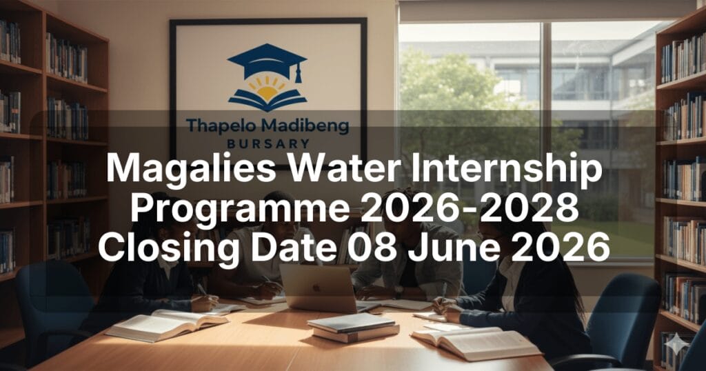 Magalies Water Internship Programme 2026-2028 Closing Date 08 June 2026