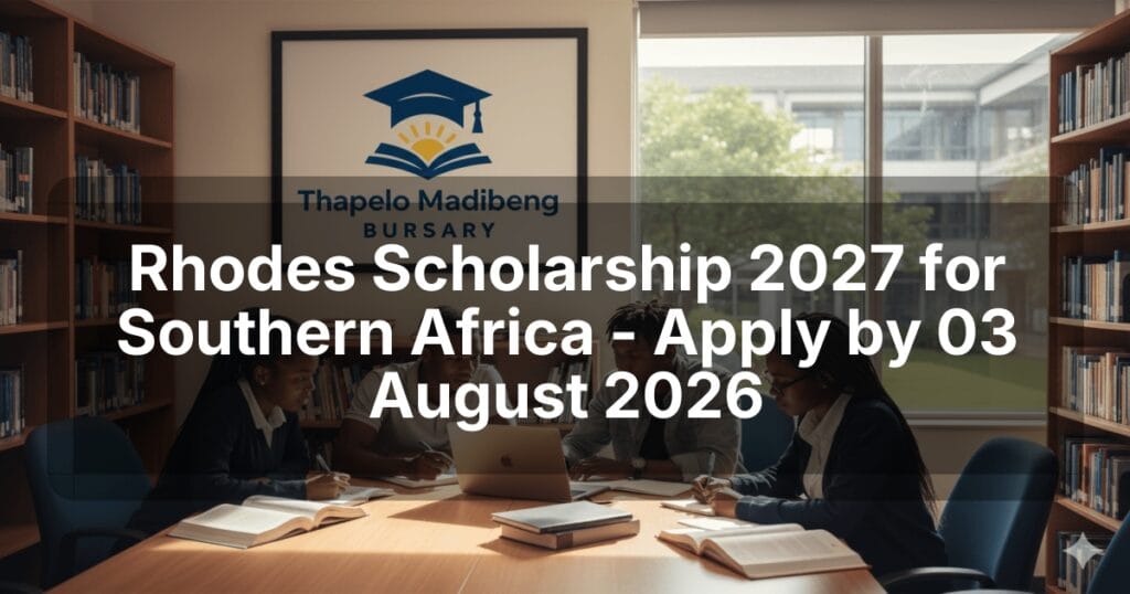 Rhodes Scholarship 2027 for Southern Africa - Apply by 03 August 2026