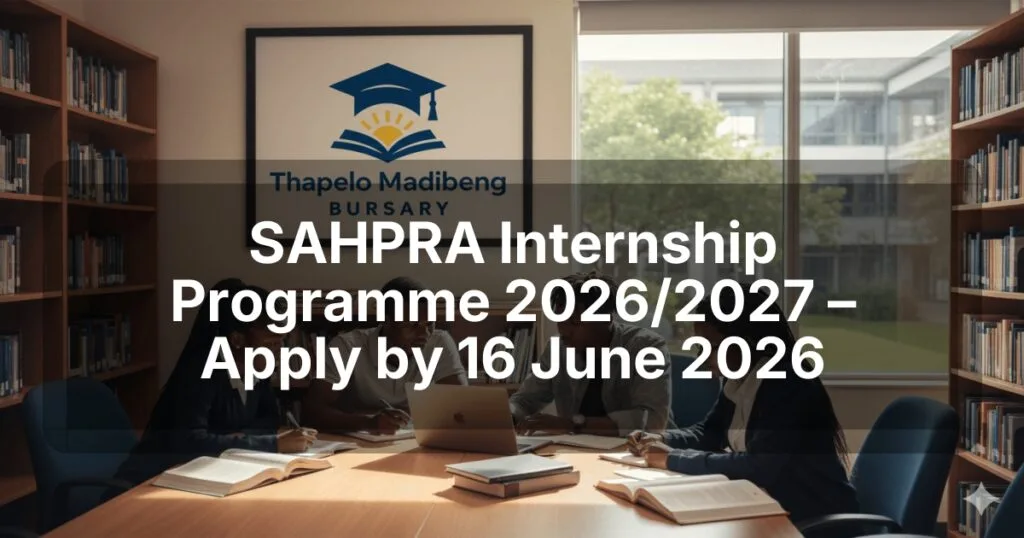 SAHPRA Internship Programme 2026/2027 – Apply by 16 June 2026