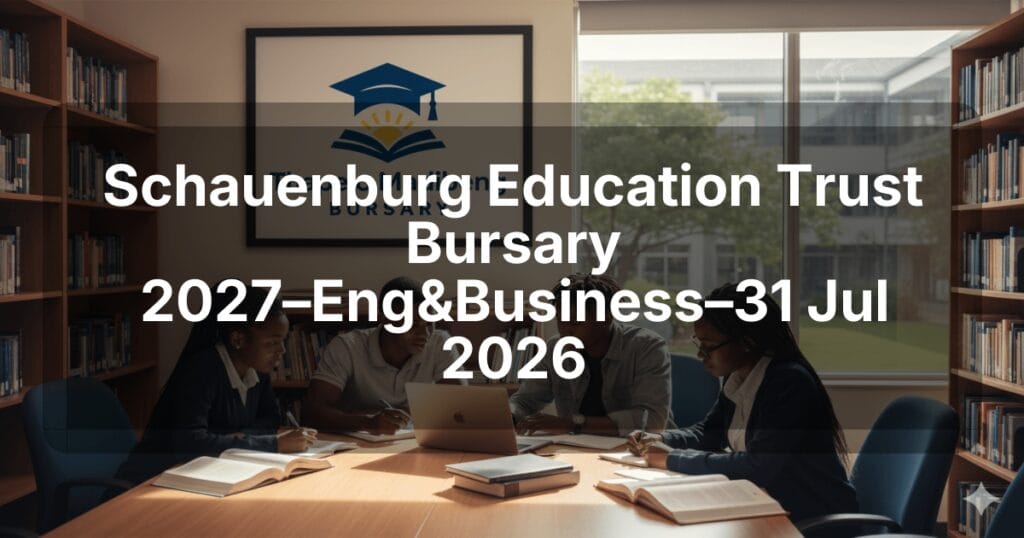 Schauenburg Education Trust Bursary 2027–Eng&Business–31 Jul 2026