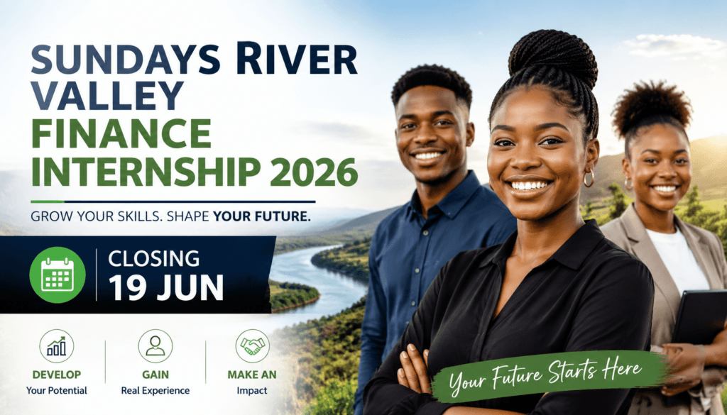 Sundays River Valley Finance Internship 2026 – Closing 19 Jun