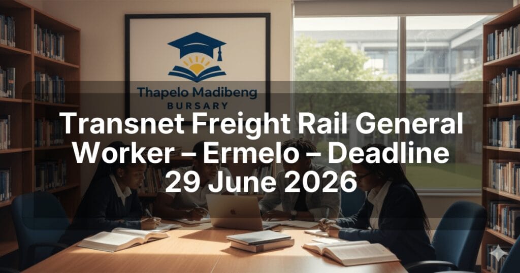 Transnet Freight Rail General Worker – Ermelo – Deadline 29 June 2026