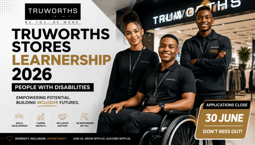Truworths Stores Learnership 2026 People with Disabilities 30 June