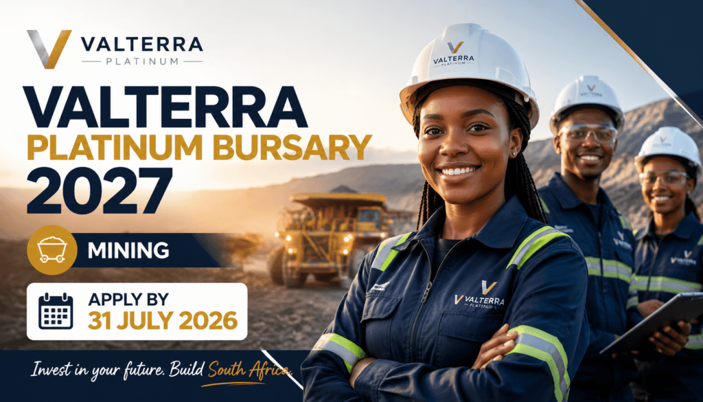 Valterra Platinum Bursary 2027 – Mining – Apply by 31 July 2026