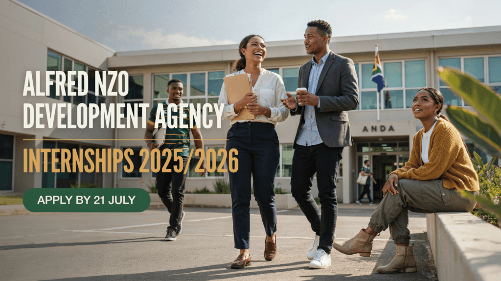 Alfred Nzo Development Agency Internships 2025/2026 – Apply by 21 July