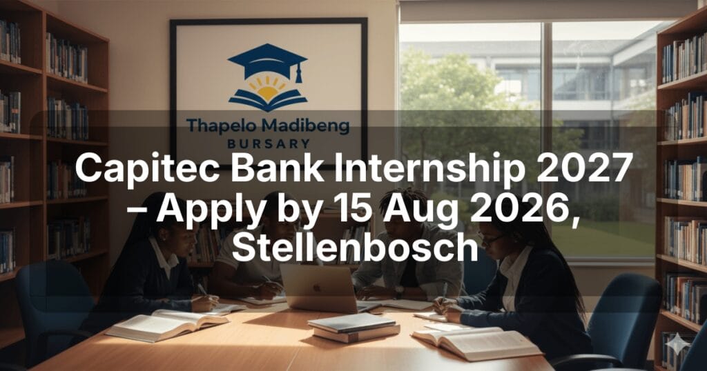 Capitec Bank Internship 2027 – Apply by 15 Aug 2026, Stellenbosch