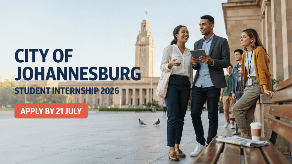 City of Johannesburg Student Internship 2026 – Apply by 21 July