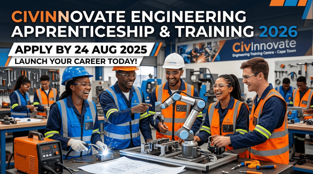 CivInnovate Engineering Apprenticeship & Training 2026 – Apply by 24 Aug